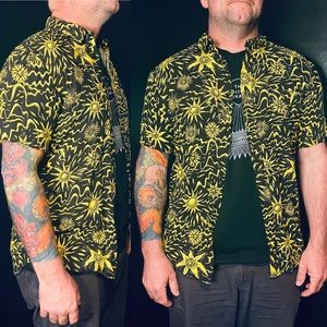 Men’s Casual Button Down Quicksilver Sun Shirt L